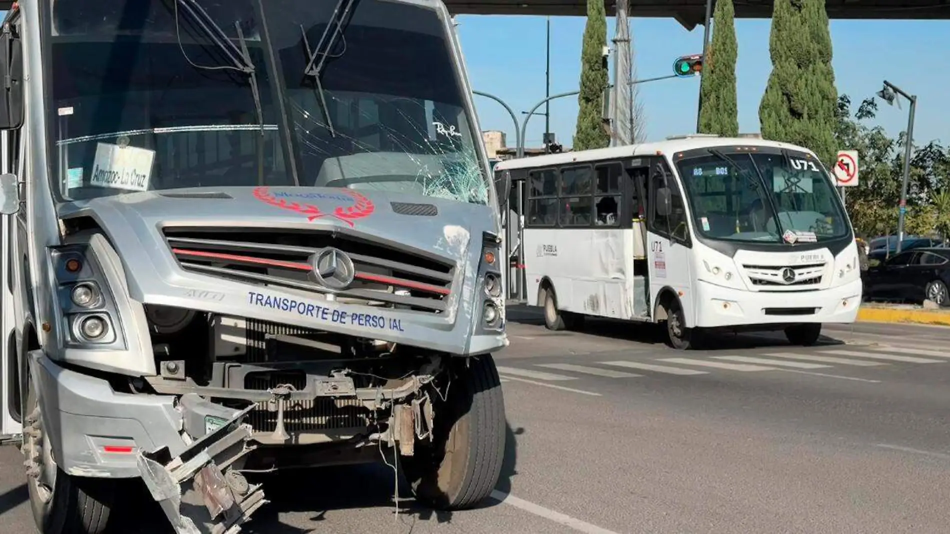 Ocurre accidente entre RUTA y un vehiculo de Trasporte de Personal